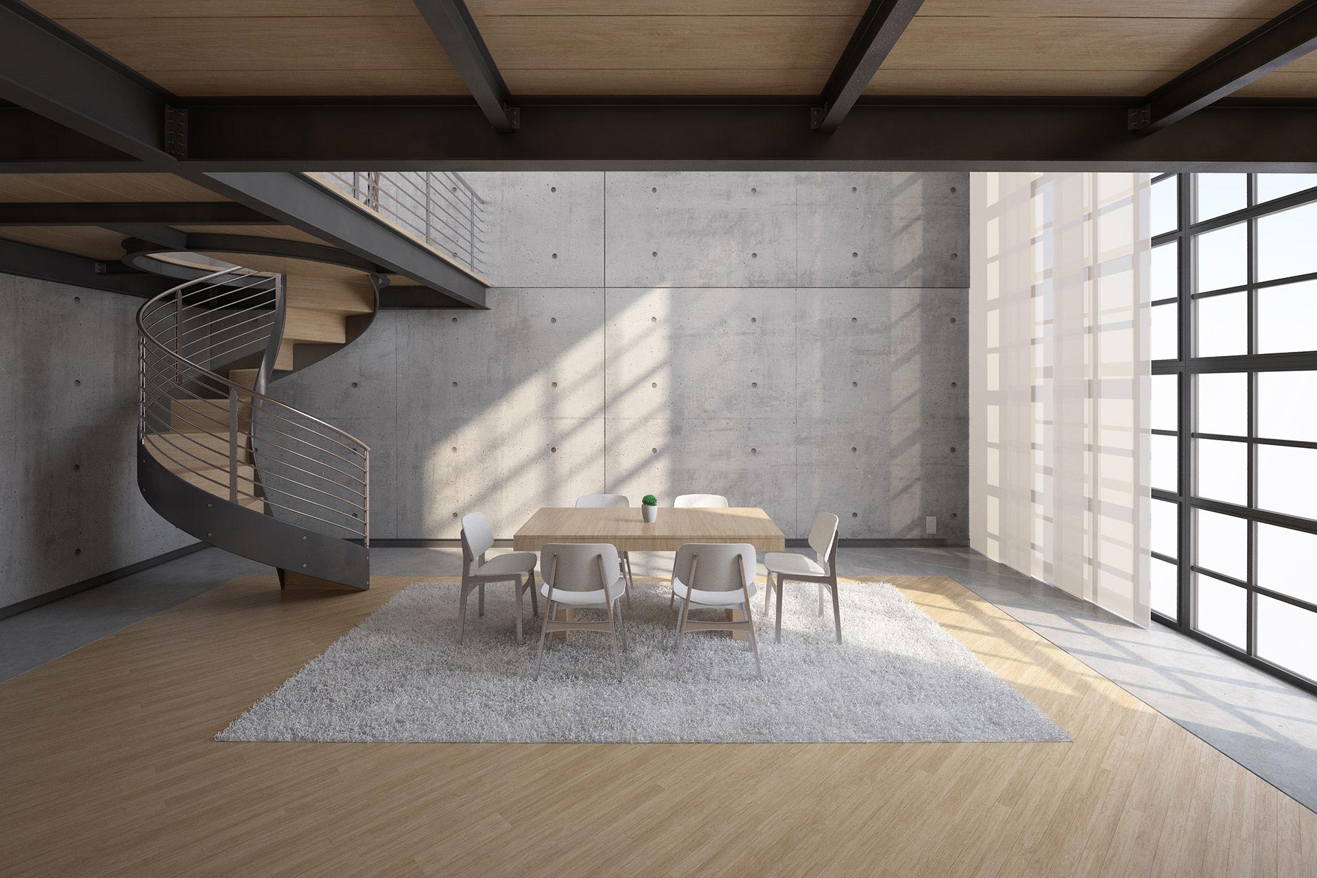 Add a layer of decor with area rugs